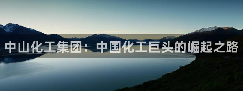 球盟会可以提现么是真的吗：中山化工集团：中国化工巨头的崛起之