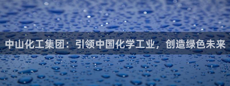 球盟会优惠券：中山化工集团：引领中国化学