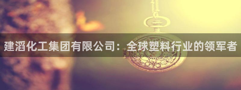 球盟会和中欧合作吗：建滔化工集团有限公司